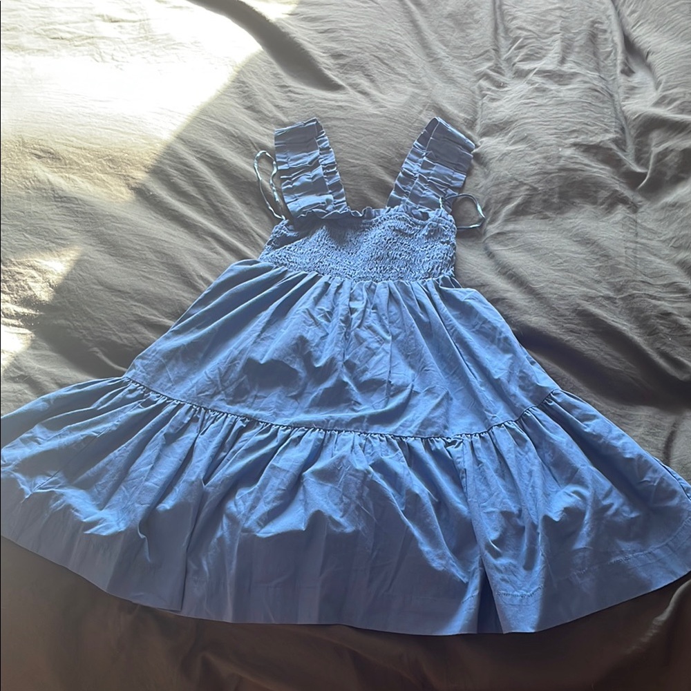 Abercrombie & Fitch Blue Mini Sundress Sleeveless Square Neck